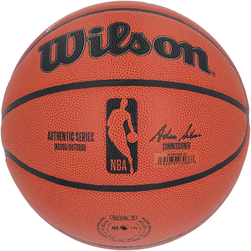 David Robinson, Victor Wembanyama San Antonio Spurs Autographed Wilson Authentic Series Indoor/Outdoor Basketball with "The Alien" and "The Admiral" Inscriptions