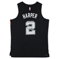 Dylan Harper San Antonio Spurs Autographed Black Nike 2025-26 City Edition Swingman Jersey with "2025 #2 Pick" Inscription