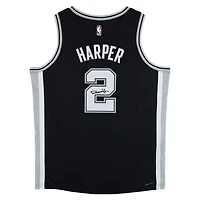 Dylan Harper San Antonio Spurs Autographed Black Nike Icon Edition Swingman Jersey