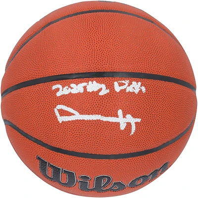 Ballon de basket-ball Wilson Authentic Series autographié par Dylan Harper des San Antonio Spurs, pour intérieur et extérieur, avec inscription « 2e choix de la draft 2025 ».
