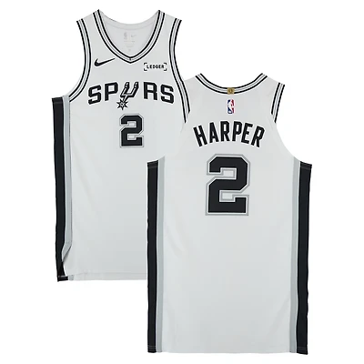 Dylan Harper San Antonio Spurs Game-Used #2 White Jersey vs. Boston Celtics on March 10, 2026 - Size 48+4