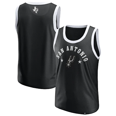 Débardeur en maille noir San Antonio Spurs Fanatics pour homme