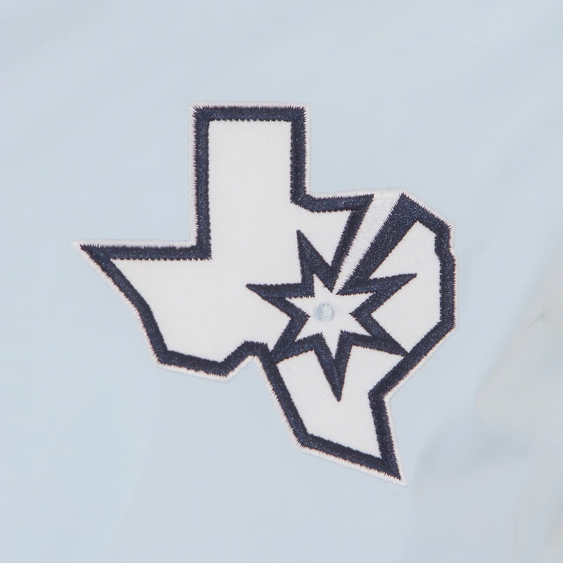 Men's JH Design  Light Blue San Antonio Spurs 2024/25 City Edition Full-Zip Nylon Bomber Jacket