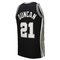 Maillot authentique noir Tim Duncan de Mitchell & Ness pour homme San Antonio Spurs 2000 NBA All-Star Game