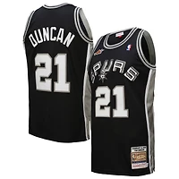 Maillot authentique noir Tim Duncan de Mitchell & Ness pour homme San Antonio Spurs 2000 NBA All-Star Game