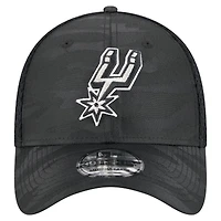 Casquette New Era noire San Antonio Spurs Subtle Camo 39THIRTY Flex pour homme