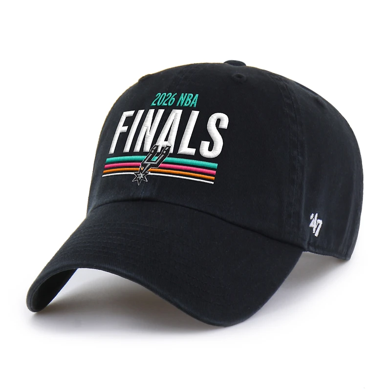 Casquette ajustable San Antonio Spurs '47 noire, édition spéciale finales NBA 2026