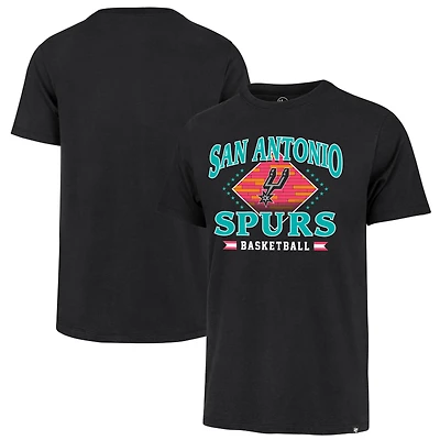 Men's '47 Black San Antonio Spurs Big & Tall Courtside Franklin T-Shirt