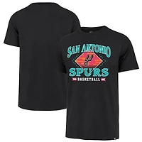 Men's '47 Black San Antonio Spurs Big & Tall Courtside Franklin T-Shirt