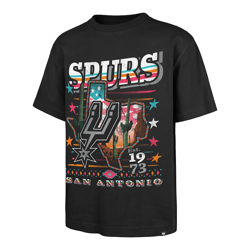 Men's '47 Black San Antonio Spurs Big & Tall State Of Texas Franklin T-Shirt