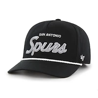 Men's '47 Black San Antonio Spurs Crosstown Script Hitch Adjustable Hat