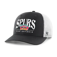 Men's '47 Black San Antonio Spurs Domestic Arid Trucker Adjustable Hat