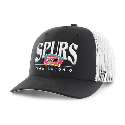 Men's '47 Black San Antonio Spurs Domestic Arid Trucker Adjustable Hat
