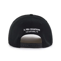 Casquette ajustable noire San Antonio Spurs '47 pour homme, Every Time Past Champs Hitch