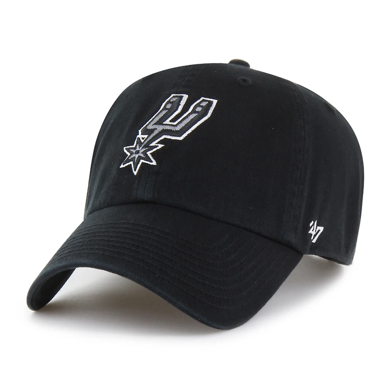Casquette ajustable noire pour homme San Antonio Spurs, logo principal, modèle 47