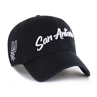 Men's '47 Black San Antonio Spurs Sure Shot Clean Up Adjustable Hat