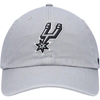 Men's '47 Gray San Antonio Spurs Team Clean Up Adjustable Hat