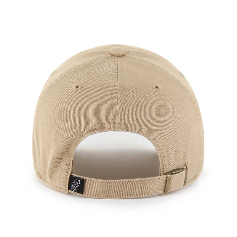 Men's '47 Khaki San Antonio Spurs Logo Clean Up Adjustable Hat