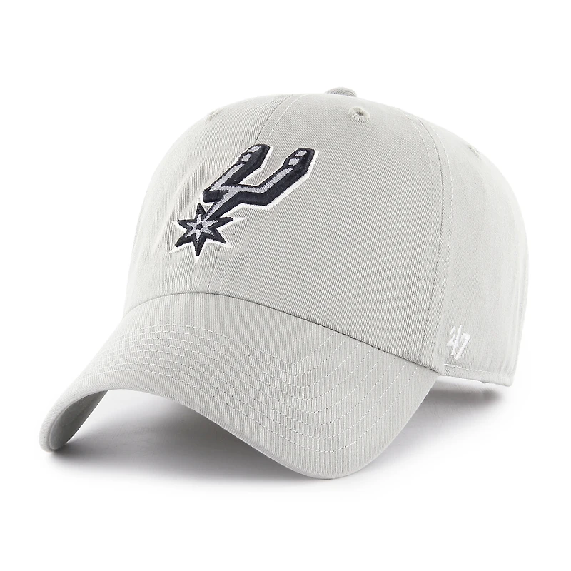 Men's '47 Silver San Antonio Spurs Clean Up Adjustable Hat