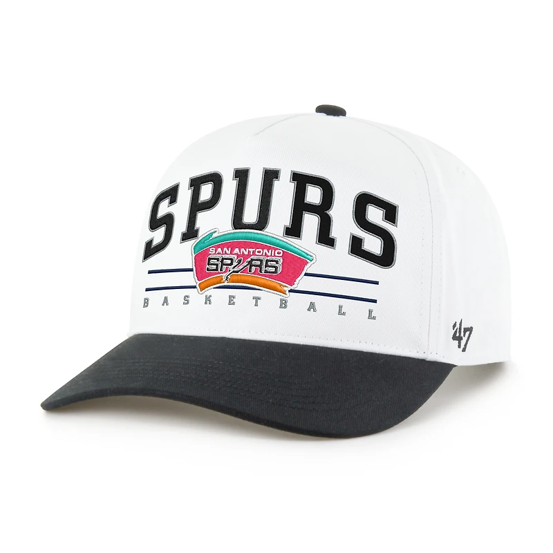 Men's '47 White/Black San Antonio Spurs Roscoe Two-Tone Hitch Adjustable Hat