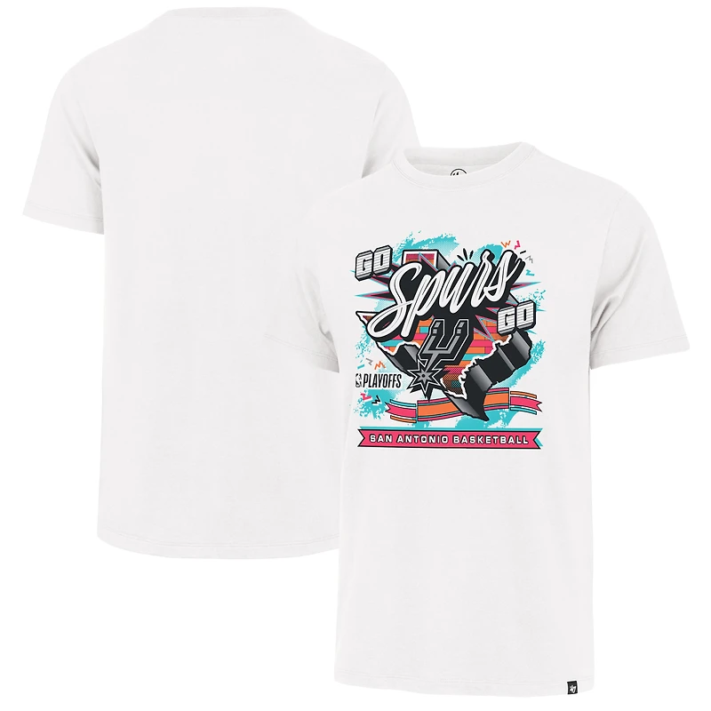 T-shirt Franklin blanc San Antonio Spurs '47, deuxième tour des séries éliminatoires NBA 2026