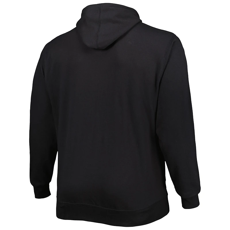 Men's Black San Antonio Spurs Big & Tall Heart Soul Pullover Hoodie