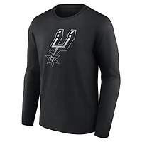 Men's  Black San Antonio Spurs Gradient Logo Long Sleeve T-Shirt