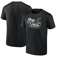 T-shirt noir demi-terrain offensif pour homme des San Antonio Spurs