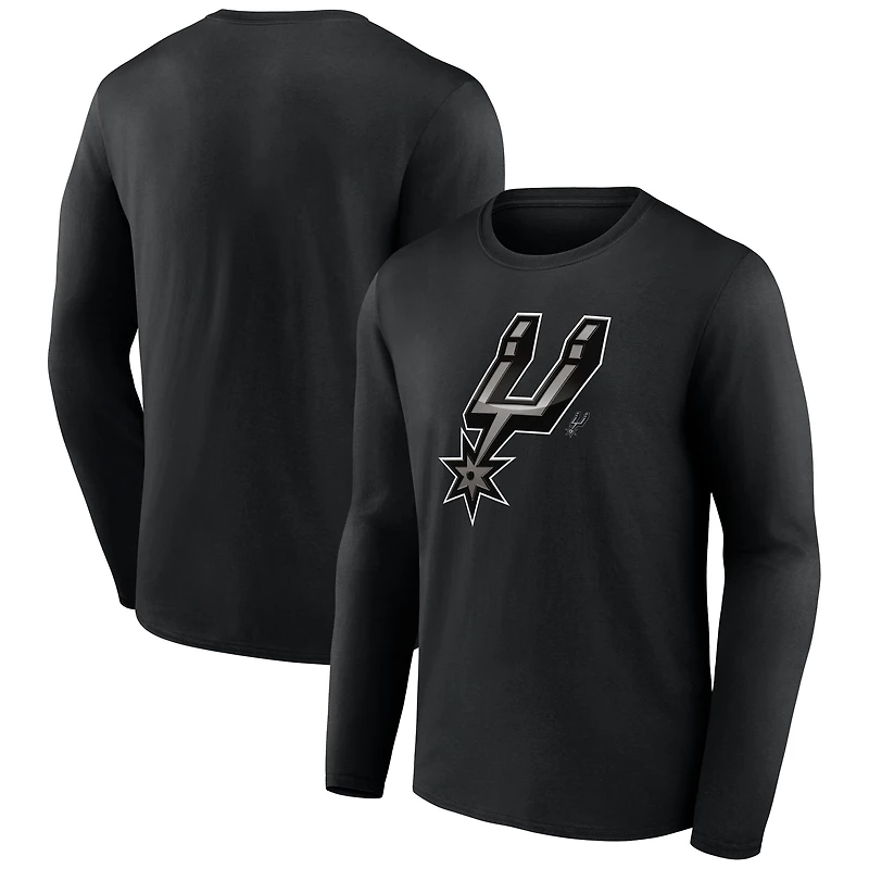 Men's  Black San Antonio Spurs Midnight Mascot Long Sleeve T-Shirt