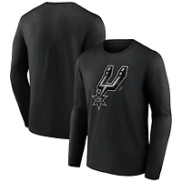 T-shirt noir à manches longues pour homme San Antonio Spurs Midnight Mascot