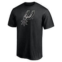 T-shirt noir pour homme avec mascotte des San Antonio Spurs de minuit