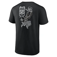 Men's  Black San Antonio Spurs Split Zone T-Shirt
