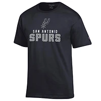 Men's Champion Black San Antonio Spurs Jersey Cotton T-Shirt