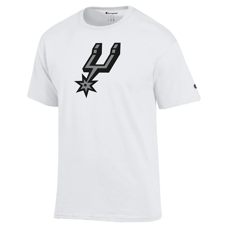 Men's Champion  White San Antonio Spurs Jersey Cotton T-Shirt