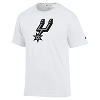 Men's Champion  White San Antonio Spurs Jersey Cotton T-Shirt