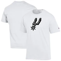 Men's Champion  White San Antonio Spurs Jersey Cotton T-Shirt