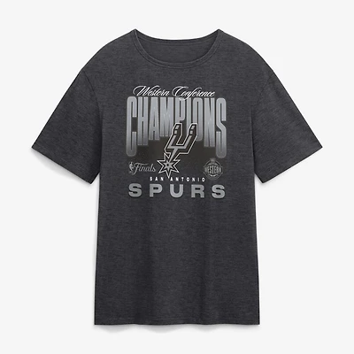 Men's Charcoal San Antonio Spurs 2026 NBA Western Conference Champions T-Shirt