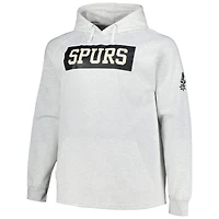 Fanatics Ash San Antonio Spurs Big & Tall Raglan Tri-Blend Pull à capuche pour hommes