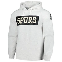 Fanatics Ash San Antonio Spurs Softhand Raglan Tri-Blend Pull à capuche pour hommes