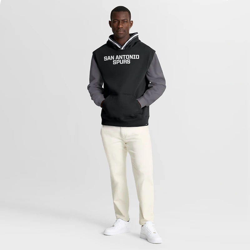 Men's Fanatics  Black/Gray San Antonio Spurs Half Court Shot Clock Fastbreak Hoodie