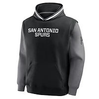 Men's Fanatics  Black/Gray San Antonio Spurs Half Court Shot Clock Fastbreak Hoodie