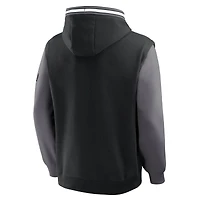 Men's Fanatics  Black/Gray San Antonio Spurs Half Court Shot Clock Fastbreak Hoodie