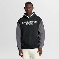 Sweat à capuche Fanatics noir/gris pour homme San Antonio Spurs Half Court Shot Clock Fastbreak