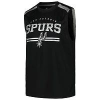 Débardeur noir Fanatics San Antonio Spurs Birdseye Muscle pour hommes