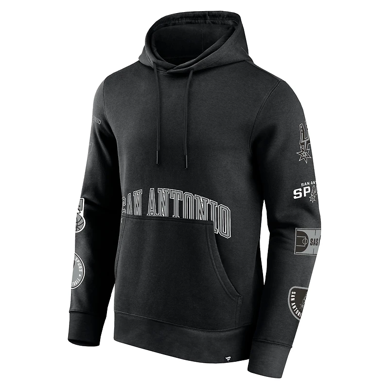 Sweat à capuche noir San Antonio Spurs Home Court Fanatics pour hommes