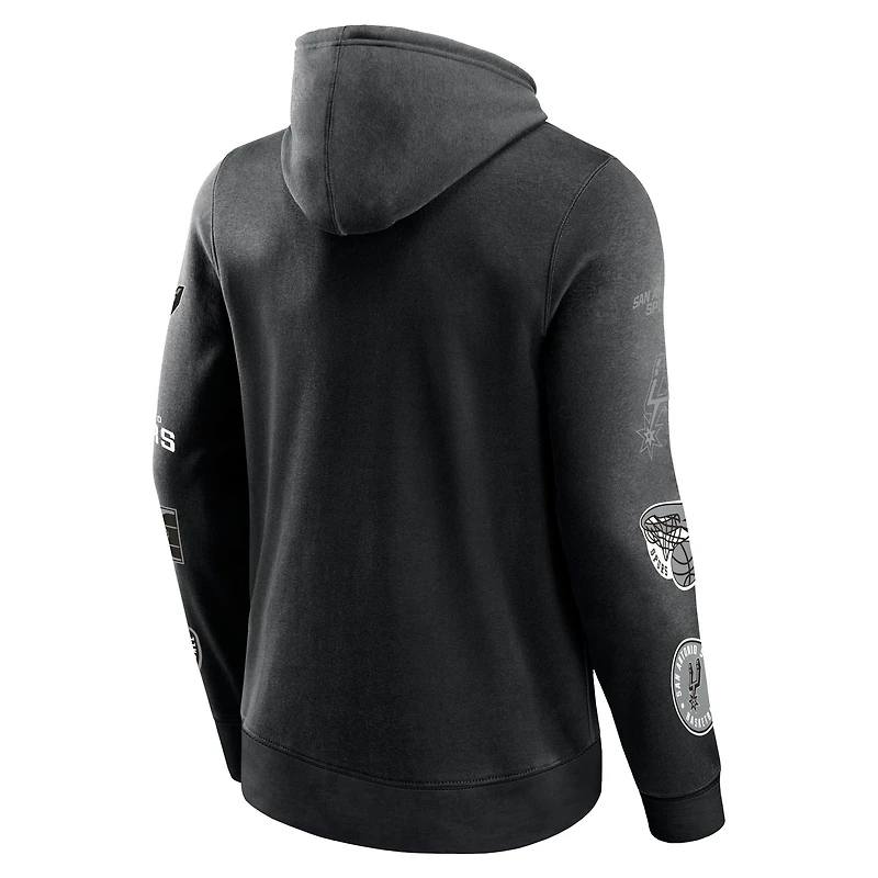 Sweat à capuche noir San Antonio Spurs Home Court Fanatics pour hommes