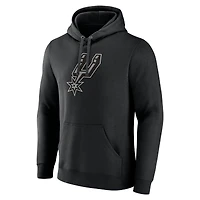 Men's Fanatics  Black San Antonio Spurs Primary Logo Pullover Hoodie