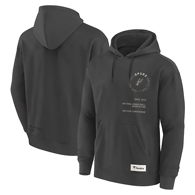 Men's Fanatics Gray San Antonio Spurs Future Ground Info Elements Premium Pullover Hoodie