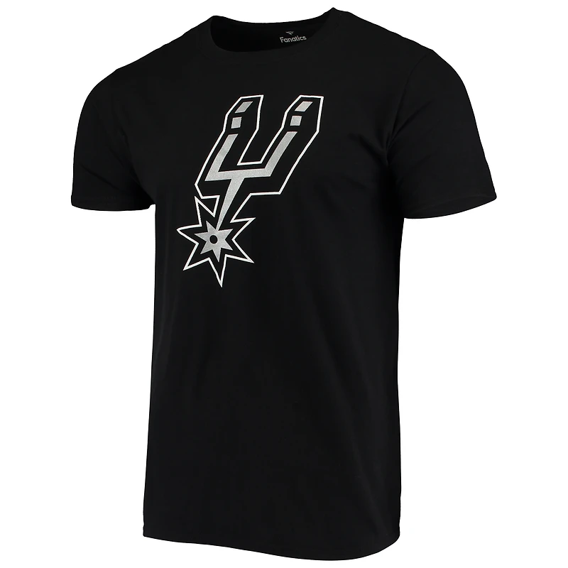 T-shirt noir avec logo et nom du meneur de jeu Fanatics Luka Samanic pour hommes, San Antonio Spurs