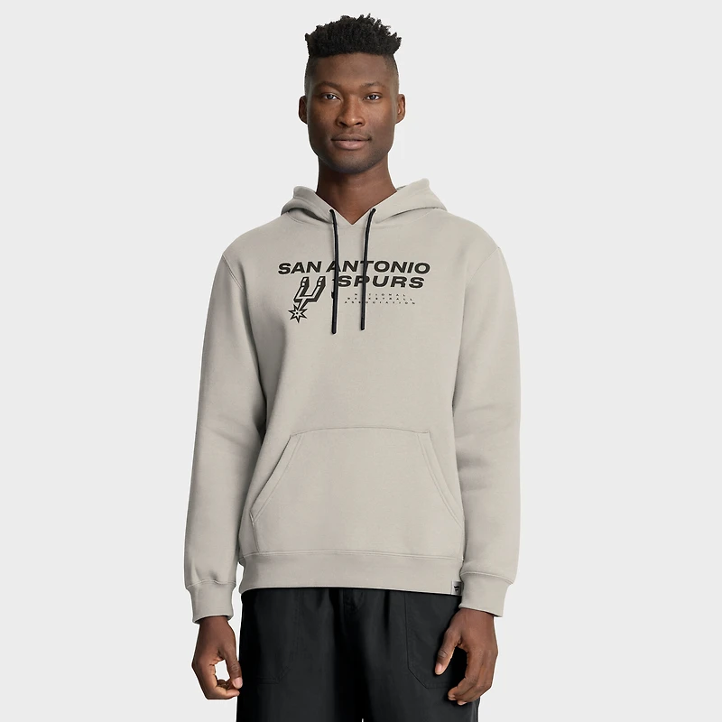 Men's Fanatics Off White San Antonio Spurs Crossover Collection Blocked Shot Premium Pullover Hoodie